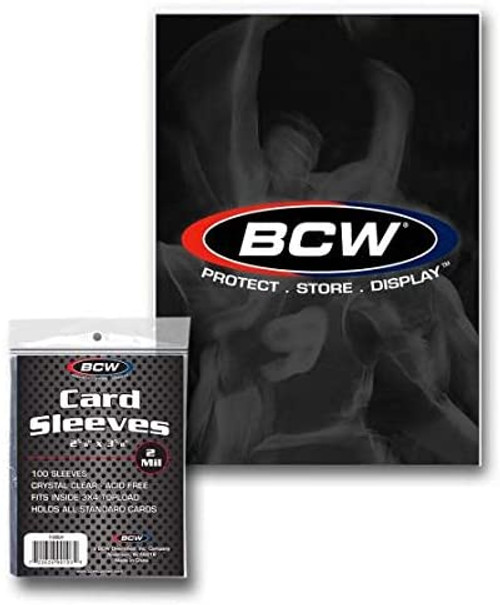 100 penny sleeves for standard size trading cards