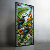 Tuitopia tropical tui glass art