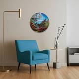 Tui Vista circular glass art by Lucy G Tui Vista circular glass art by Lucy G