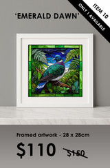 ITEM 10 - FRAMED 'EMERALD DAWN'