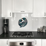 600 x 750 750 x600 printed glass image backsplash Tui Aroha
