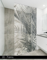 20 - Palm shower glass privacy film