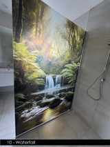 10 - Waterfall shower glass privacy film