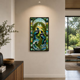 Where the Tui Gather glass wall art