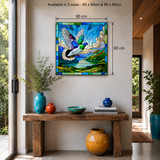 Kereru Kingdom glass wall art