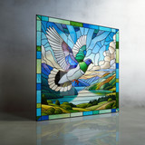 Kereru Kingdom glass wall art