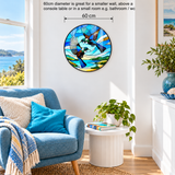 Skyward Symphony glass wall art