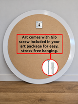 NEW - SPECIAL  *10 AVAILABLE* 'Kotuku Crossing' - circular 60cm diameter