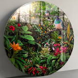 Temptation circular glass wall art