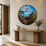 Tui Vista circular glass art by Lucy G