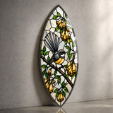 Golden Song glass wall art