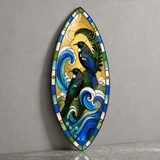 Coastal Chorus Tuis stained glass style artwork
