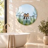 Round fantail glass wall art 3 Little Whispers