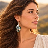 Fantail 'Golden Song' earrings