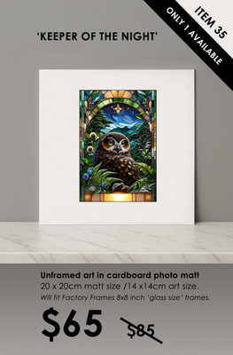 ITEM 35- SIGNED / UNFRAMED 'KEEPER OF THE NIGHT'