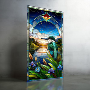 Sacred Waters glass wall art