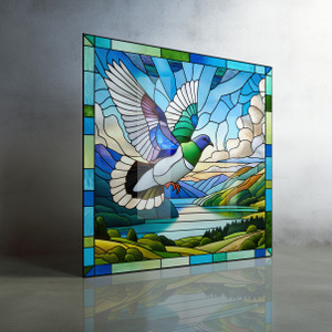 Kereru Kingdom glass wall art