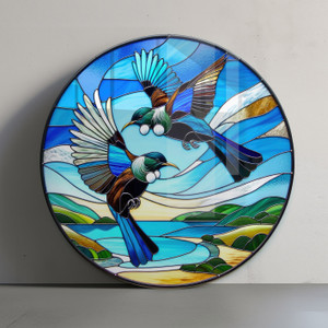Skyward Symphony glass wall art