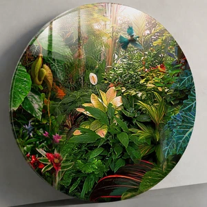 Earthly Delights round glass art