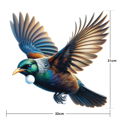 Tui decal, glass tui sticker, glass decal, nz bird shower sticker, shower decal, bird decal
