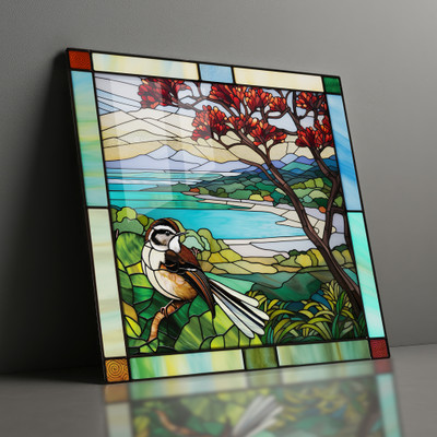 Fantail Bay stained glass style artwork