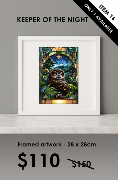 ITEM 16 - FRAMED 'KEEPER OF THE NIGHT'