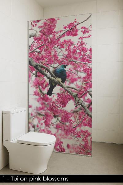 1 - Tui in blossoms shower glass privacy film