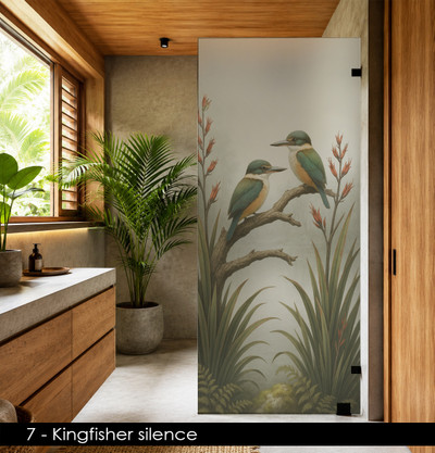 7 - Kingfisher Silence shower glass privacy film