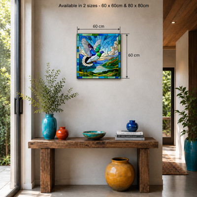 Kereru Kingdom glass wall art