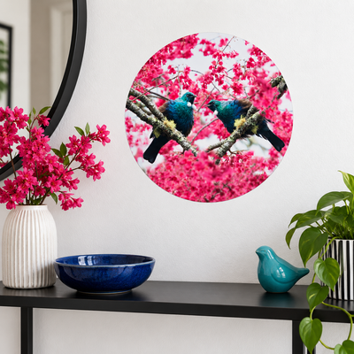 Spring serenade tui in blossoms sticker dot