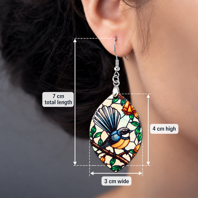 Fantail 'Golden Song' earrings