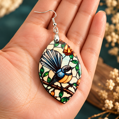 Fantail 'Golden Song' earrings