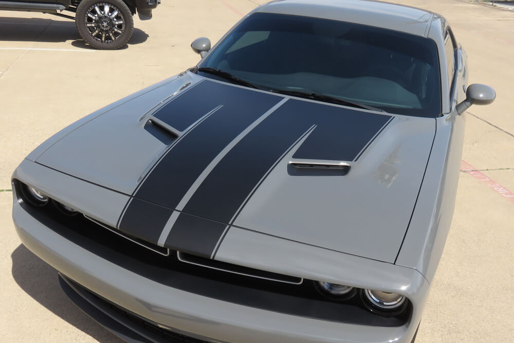 2015-2018 Challenger Dual hood Stripes