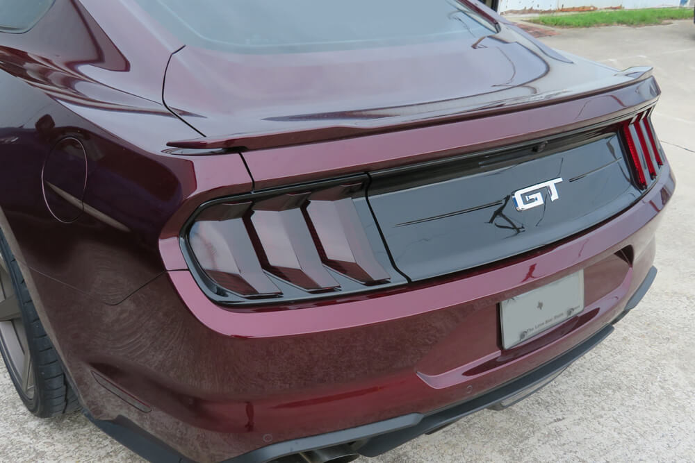Smoke Tinted Euro Tail Light Lens Bezels / Covers For Ford Mustang 2018-2023