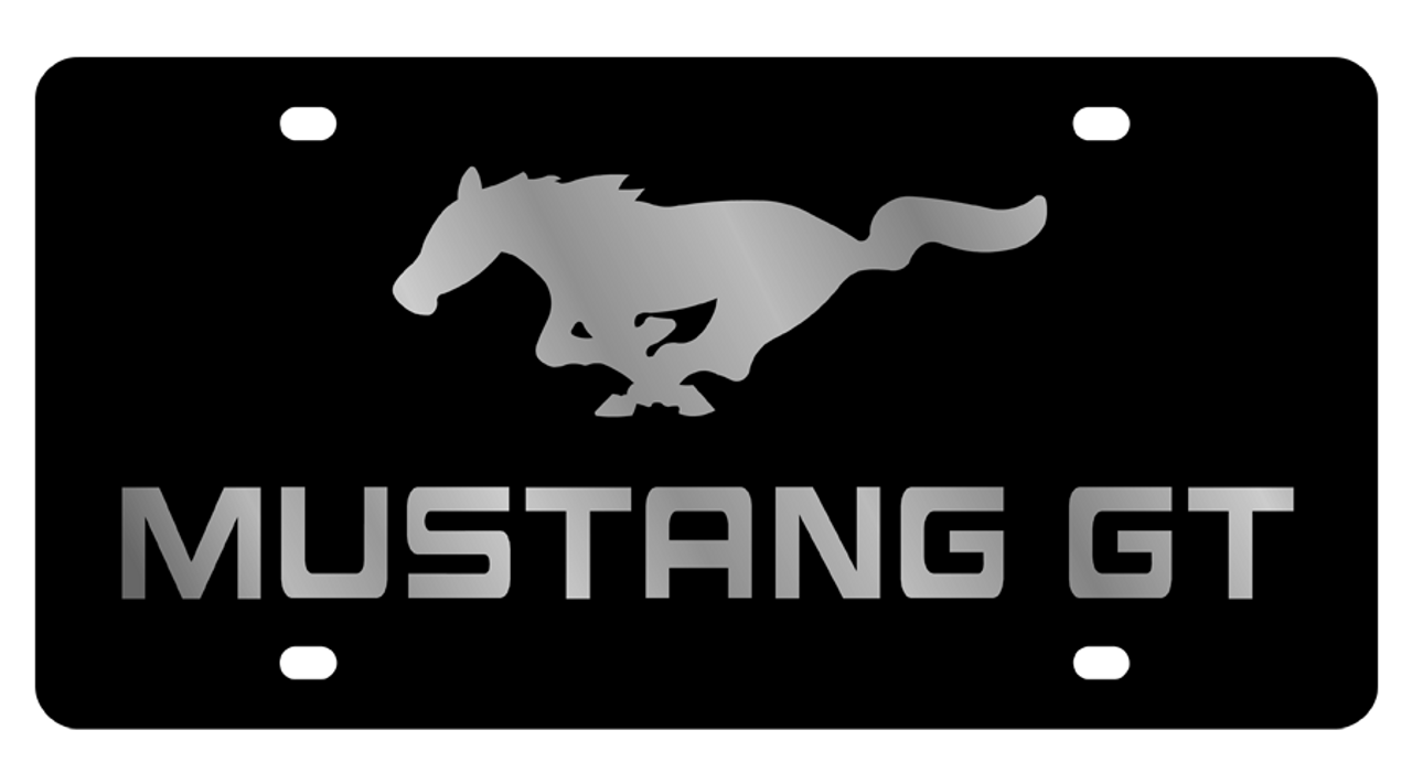 mustang horse logo black