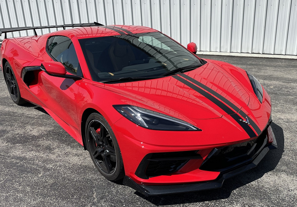 2020-2025 C8 Corvette Full Length Dual Thin Racing Stripes - Big