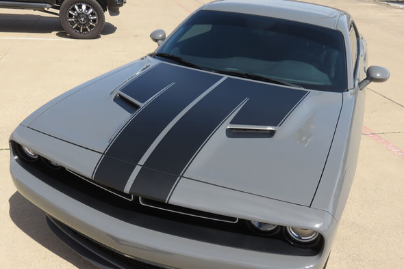 2015-18 Challenger Dual Hood Vinyl Stripes