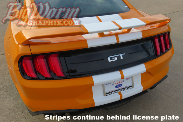 Wide Dual Full Length Vinyl Stripes for 2018-21 Mustang 