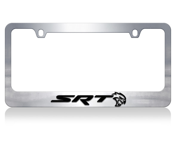 Stainless Steel License Plate for Dodge Challenger w/Logo - Big