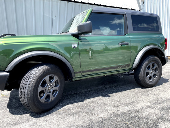 2021-2022 Ford Bronco Rocker Door Vinyl Stripes Package - Open Hash Stripes Style