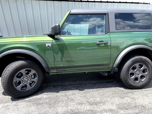 2021-2022 Ford Bronco Rocker Door Vinyl Stripes Package - Open Hash Stripes Style