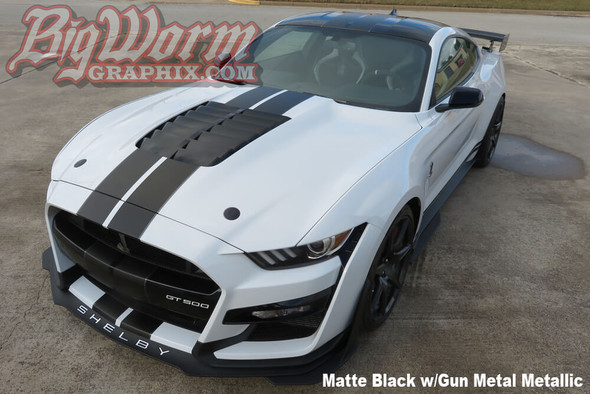 Dual Full Length Vinyl Stripes fits 2020-21 GT500 Mustang