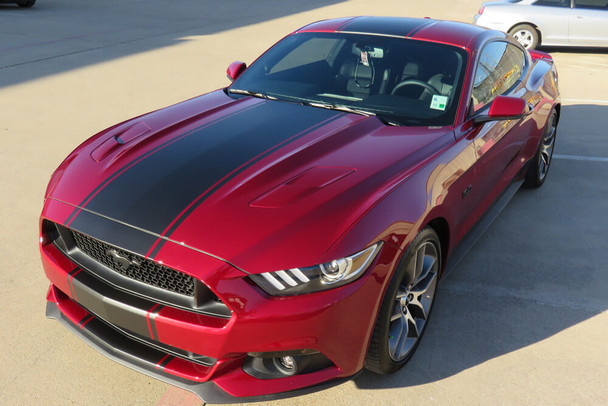 2015-17 Mustang Supersnake Style Full Length Vinyl Stripes