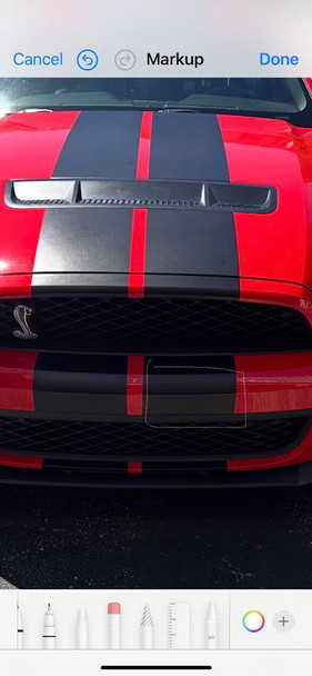 2010-2014 Mustang GT500 Dual Full Length | Circled Piece Only | Matte Black