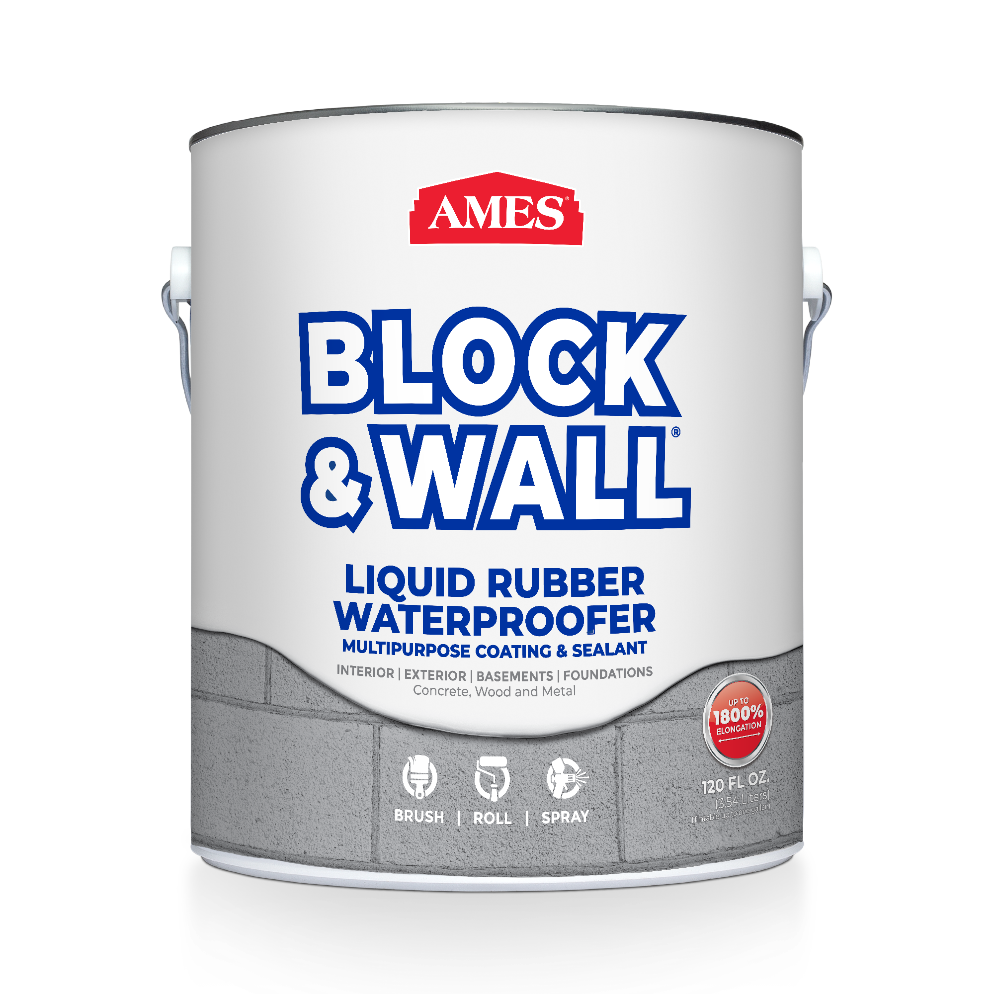 Ames® Research BWRF5 Water Base Block/Wall™ Liquid Rubber Coating, 5 G –  Toolbox Supply