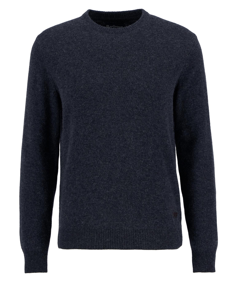 Barbour Essential Patch Crew Neck Sweater men’s sweater front view| color: Charcoal ||C. Field & Roe Dublin OH
