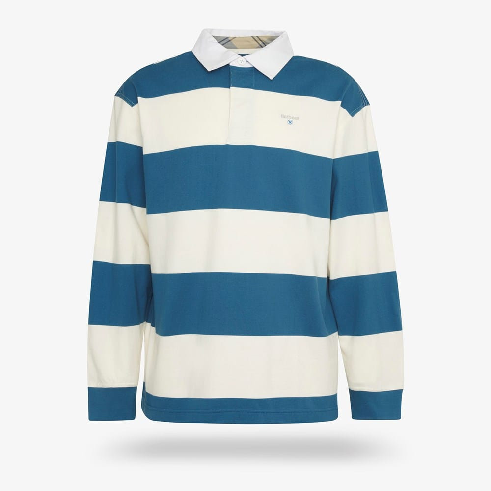 Barbour Broome Rugby Shirt product image 0 for outdoor clothing and rugged refined menswear at C. Field & Roe in Dublin, Ohio.