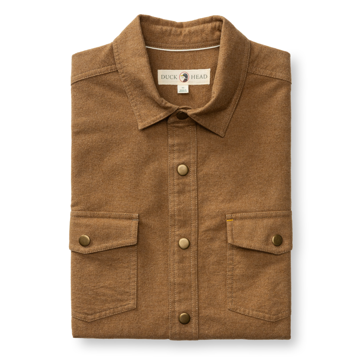 LS BRUSHED CANVAS SNAP SHIRT