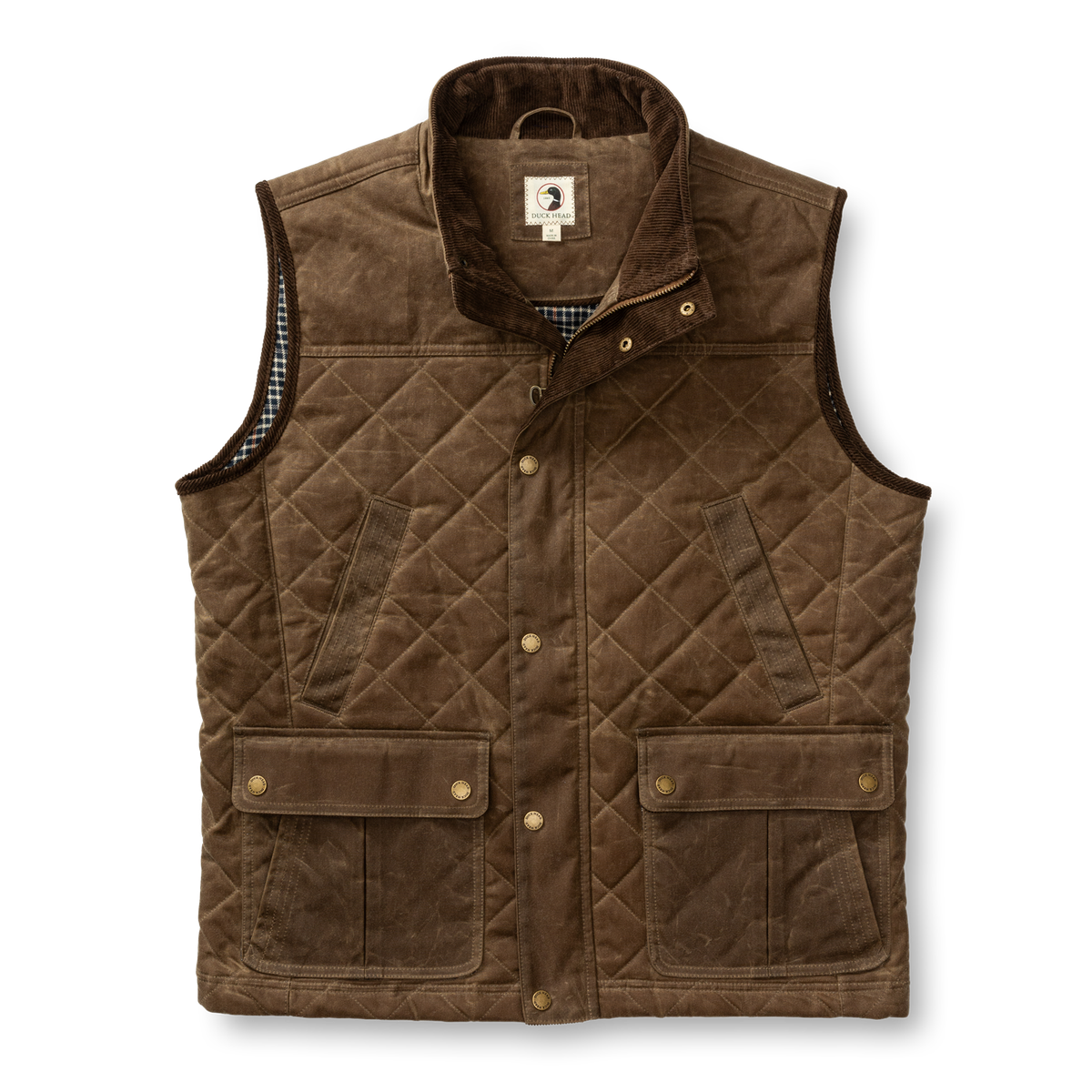 WAXED DUCK CANVAS QUILTED VEST