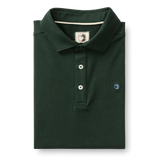 Duck Head Short Sleeve Hanover Pima Cotton Polo men’s polo front view| color: Spruce Green| C. Field & Roe - Dublin, Ohio